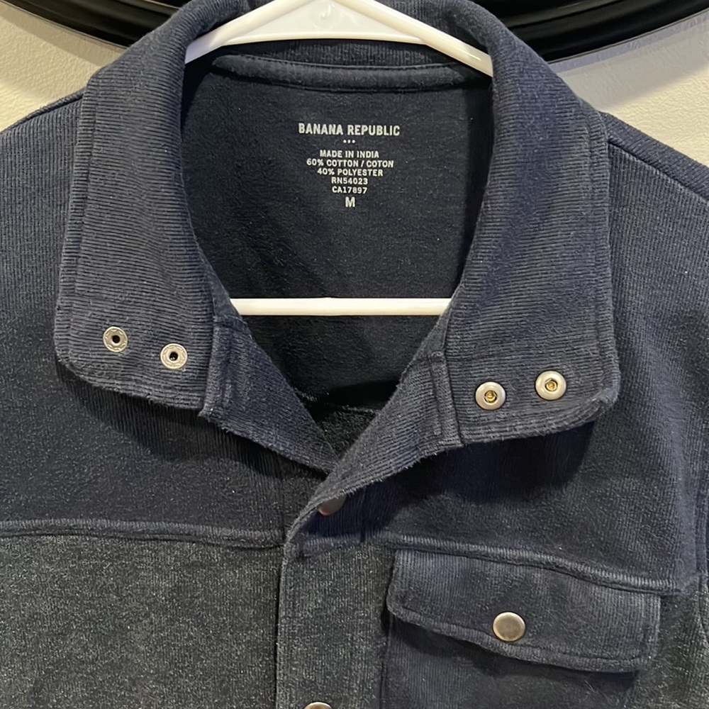 Banana Republic Mens lightweight snap up jacket shirt - Picture 2 of 8